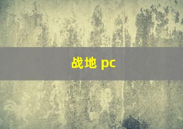 战地 pc